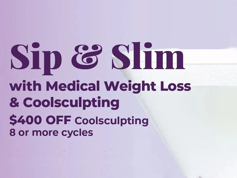 Sip & Slim, $400 OFF Coolsculpting for 8 or more cycles